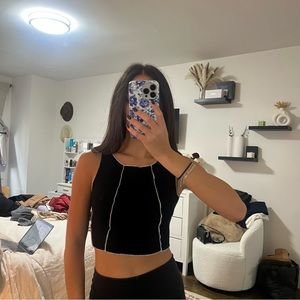 Princess Polly black and white crop top